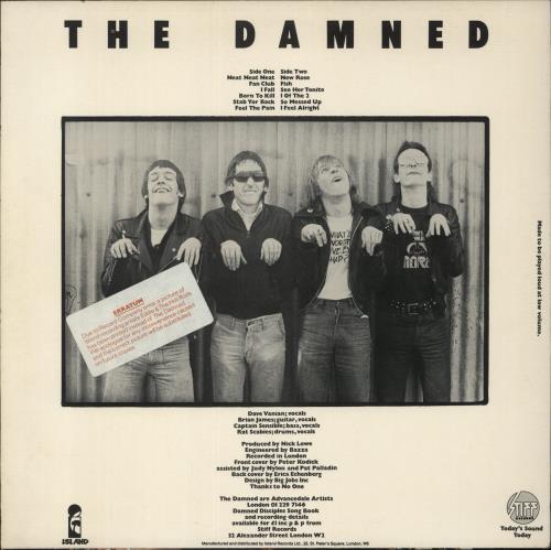 The Damned Damned Damned Damned - Hot Rods Sleeve - EX UK vinyl LP